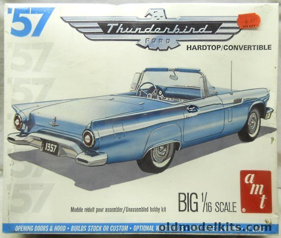 AMT 1/16 1957 Ford Thunderbird - Stock or Custom, 4801 plastic model kit